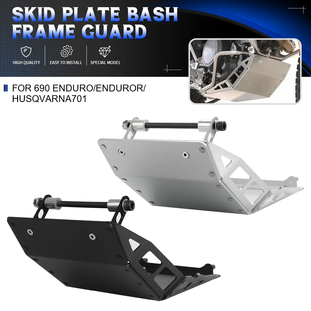 For 690 Enduro/EnduroR/Husqvarna701 Motorcycle Skid Plate Bash Frame Guard Engine Guard Skid Plate Parts 690 Enduro 690 Enduro R