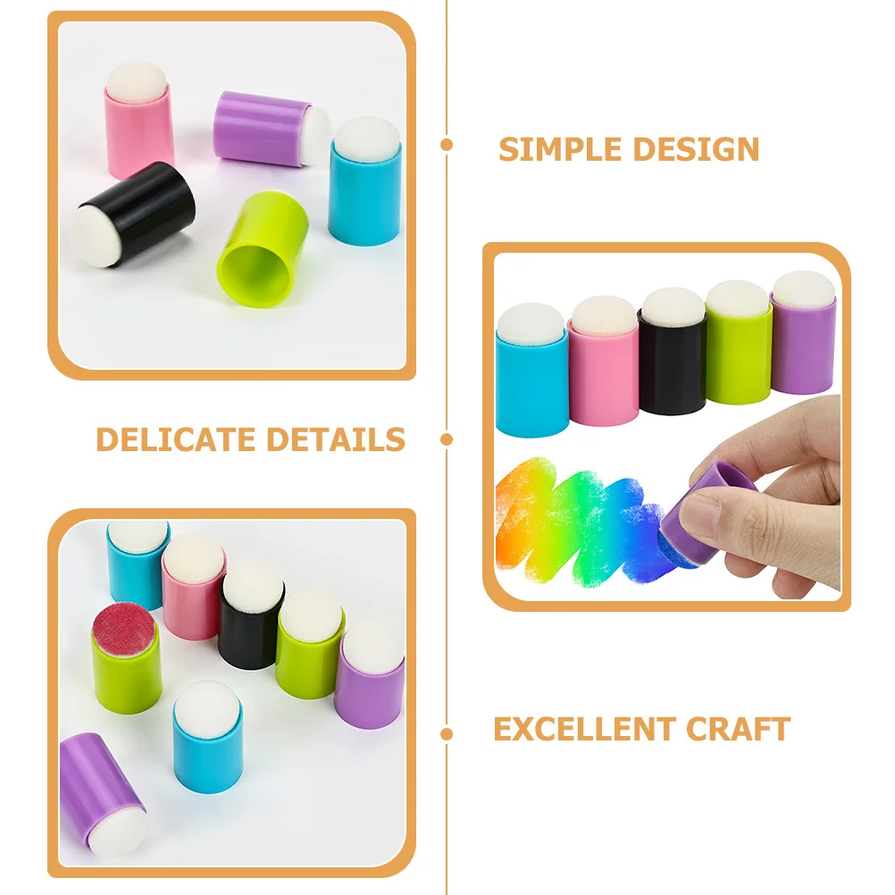 30 قطعة مسمار الفن الإسفنج القلم نصائح لينة فرشاة مستديرة رؤساء استبدال ل مانيكير الأشعة فوق البنفسجية هلام الاكريليك التنقيط اللوحة DIY بها بنفسك اكسسوارات