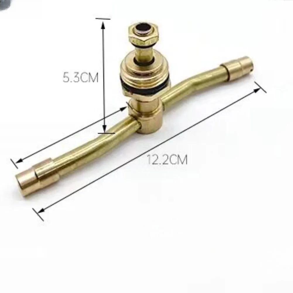 Copper Irrigation Nozzle with Full Circle Rotation and Selectable 3 Prong or 4 Prong Spray for Garden Lawn Care