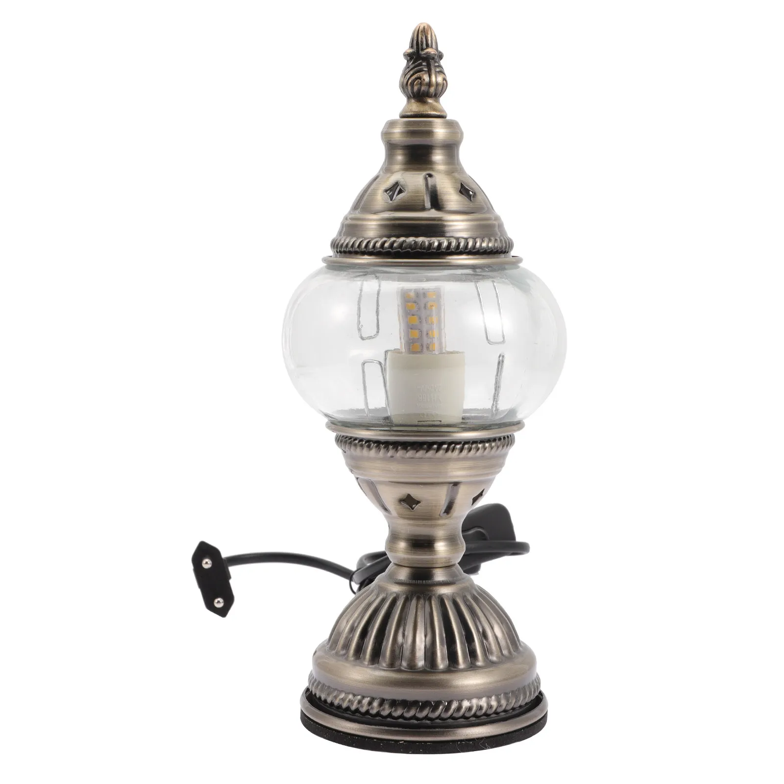 

Stylish Retro Bedside Lamp Eu Plug Long-Lasting Material Night Light for Bedroom Desk Decor Table Lamp Ornament