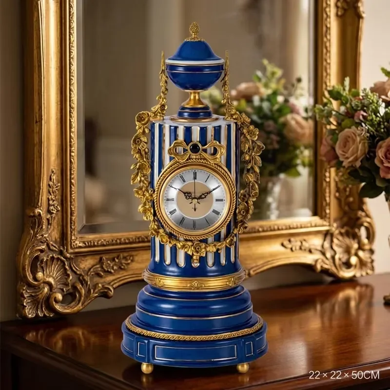 Exquisite and Luxurious Ceramic Clocks with Hand-painted Decorations Are Suitable for Living Rooms, Dining Rooms and Study