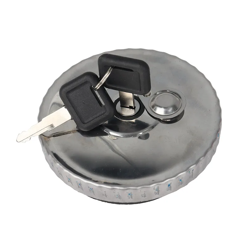Fuel Tank Cap 88/110mm Chrome Universal Tank Cover Lockable With 2 Keys For Vans Tractor Truck Excavator