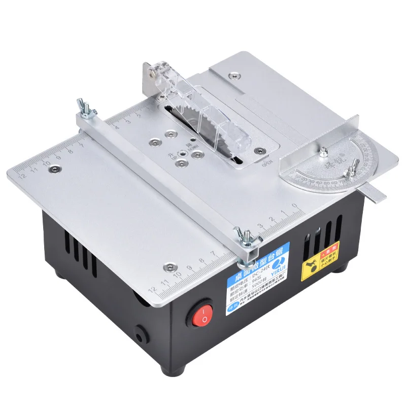 Multifunctional Mini Table Saw for Copper Aluminum Small Wood Block Cutting, 80mm Saw Blade with Lift Function Small Table Saw