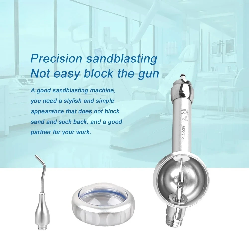 

Dental Air Driven Polisher with 3 Pcs Work Head Teeth Whitening Spray Cleaning Sand Blasting Machine Dental Equipment Air Unit