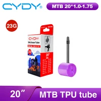 23g CYDY TPU cámara de tubo interior de bicicleta 20 ""406 20x1,0 1-1/8 1-1/4 1,25 1,35 1-3/8 1,5 1,75 válvula pneu 45/65mm BMX neumático de bicicleta