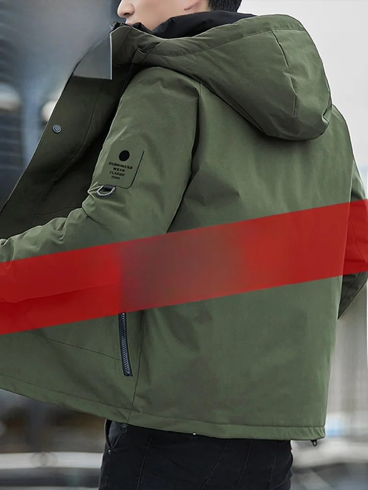 

Мужская утепленная куртка Paul Hooded Workwear: ветрозащитная, теплая, зимняя, в стиле милитари, свободного кроя, модная, городская.