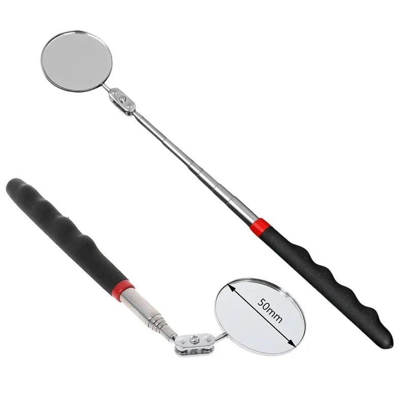 QIANBAI 30/50/85mm Car Telescopic Mirror Inspection Mirror Car Detection Tool Round Lens Reflector Mirror Car Accessories