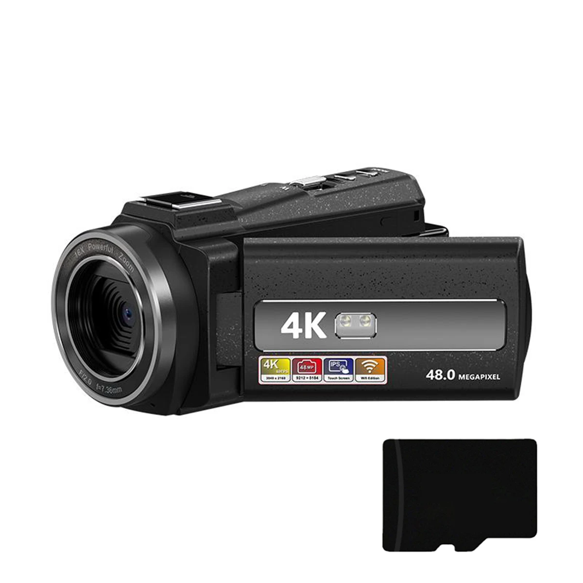 

Video camera 4K/48MP/16x Zoom/IR night vision/remote control/32GB card