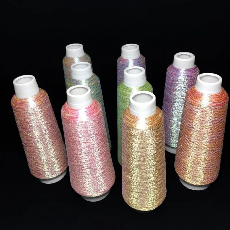 100g 3000M Gradient Color Single-strand Gold and Silver Thread Segment Dyeing Embroidery Thread DIY Hairpin Gold Wire Jewelry