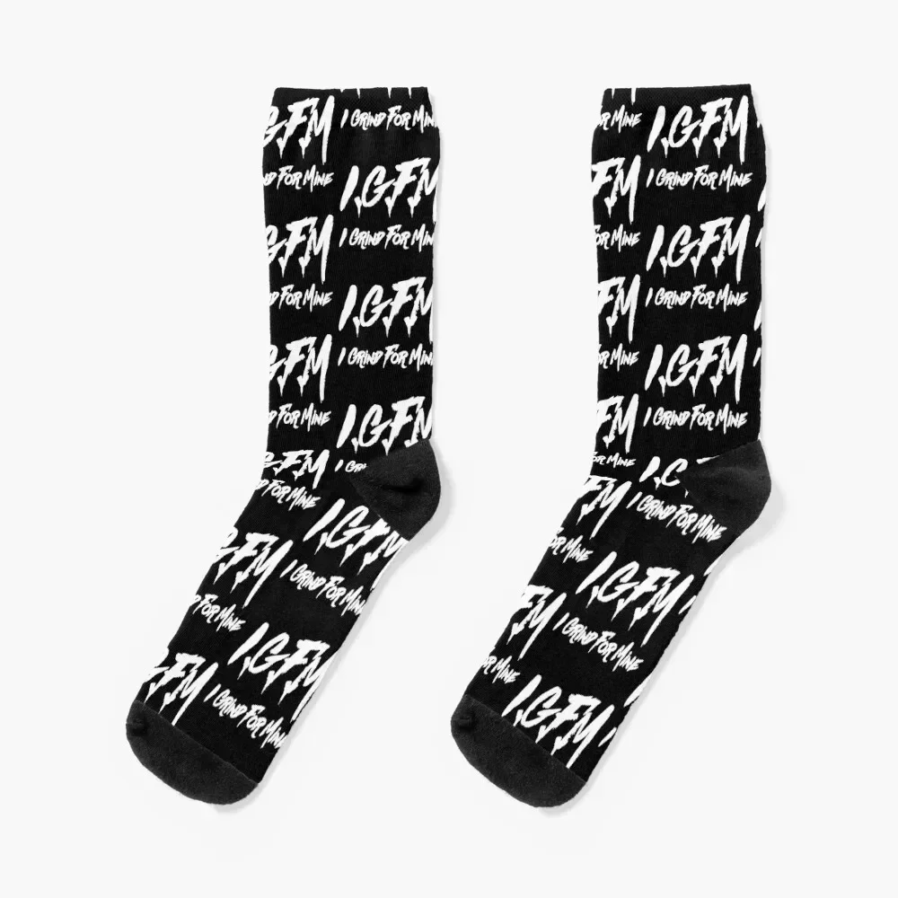 

IGFM I Grind For Mine Socks Rugby with print Antiskid soccer christmas stocking Socks Women's Men's