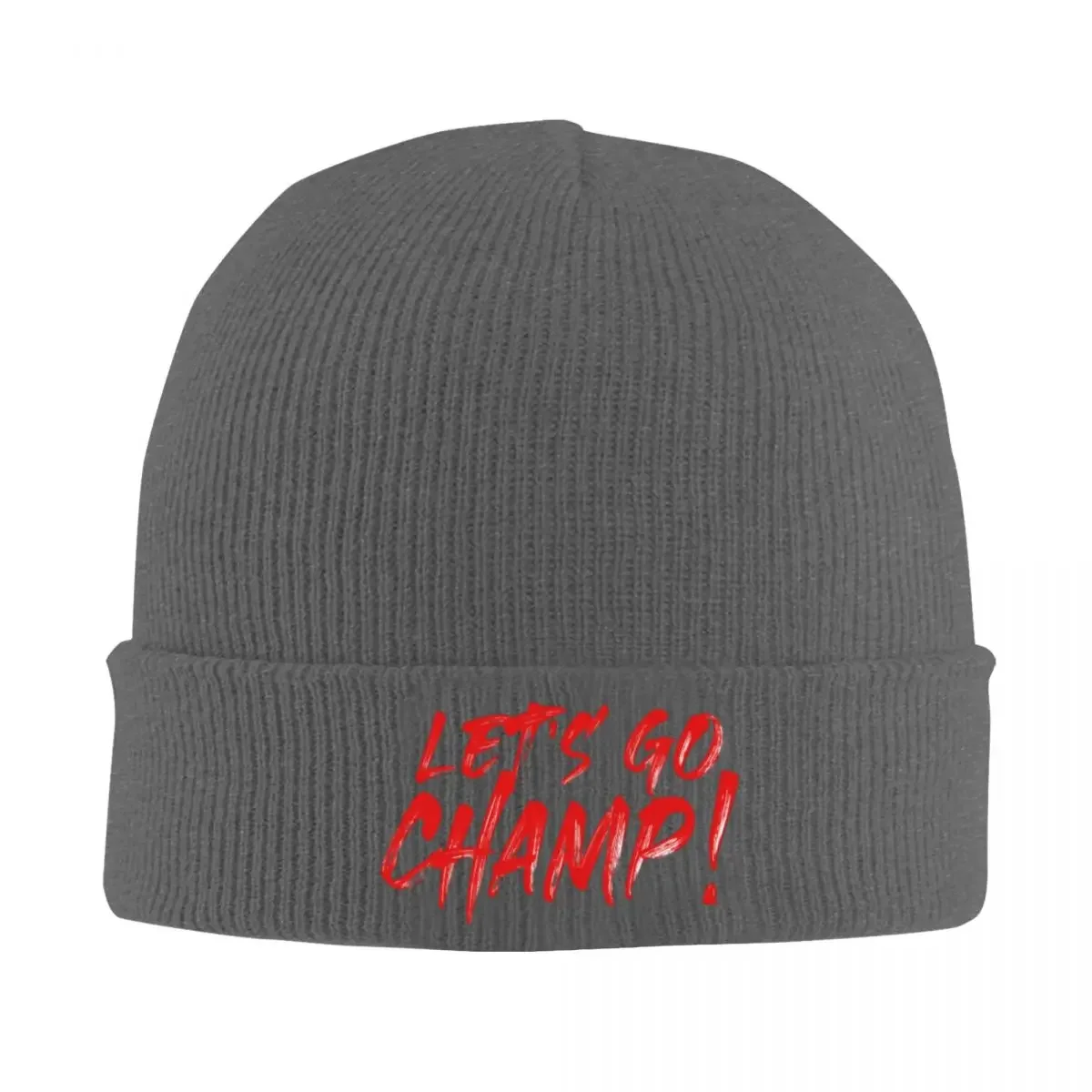 LET&# 27;S GO CHAMP BY SHANNON BRIGGS Warm Knitted Cap Fashion Bonnet Hat Autumn Winter Outdoor Beanies Hats for Unisex Adult