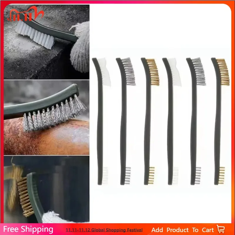 

Multi-function Car Detailing Cleaning Tool Accessories Wire Brushes and 4 Nylon Picks Pick and Brush Set 3 Double-headed Brushes