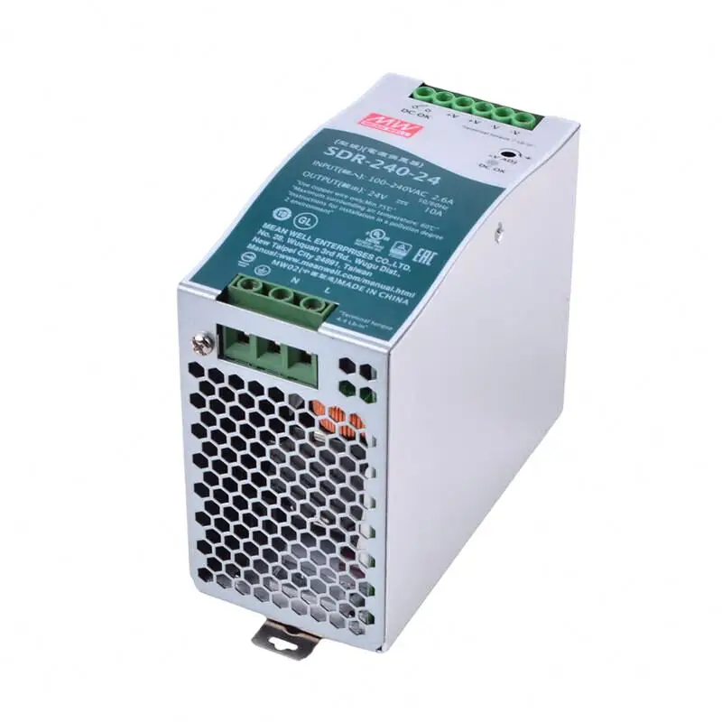 

MEAN WELL MW Switching Power Supply Rail Mount SDR-240-24