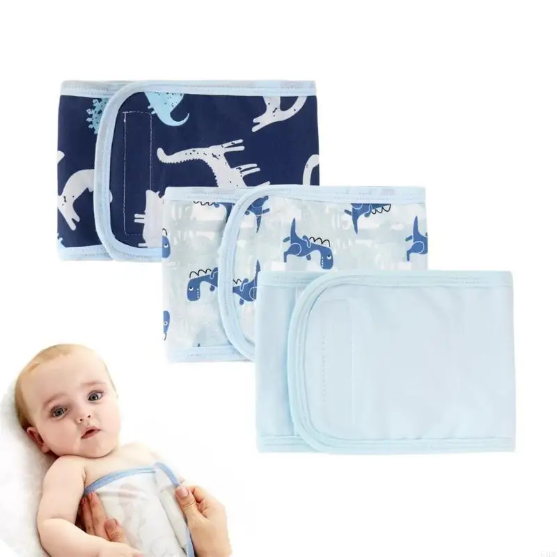 

54DF 3Pcs/set Umbilical Cord Adjustable Baby Belly Band Newborns Bellyband Wrap 2-Layer Navel Band for Infants Toddler