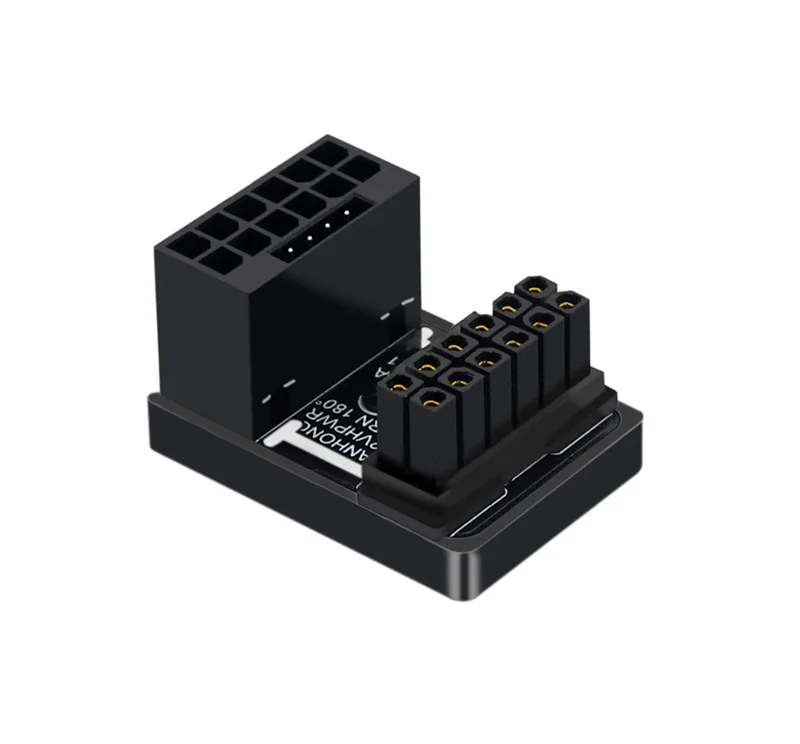 

Male To Female 180 Degree Turn Connector 12VHPWR 12+4 16Pin 600W Power Supply Adapter PCIe5.0 Graphics Card ATX3.0 Power Adapter