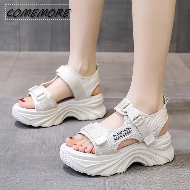 Summer Sandals for Women 2024 New Height Increasing Platform Slope Heel Fish Mouth Sandals Roman Shoes Casual Sneakers Shoes PU