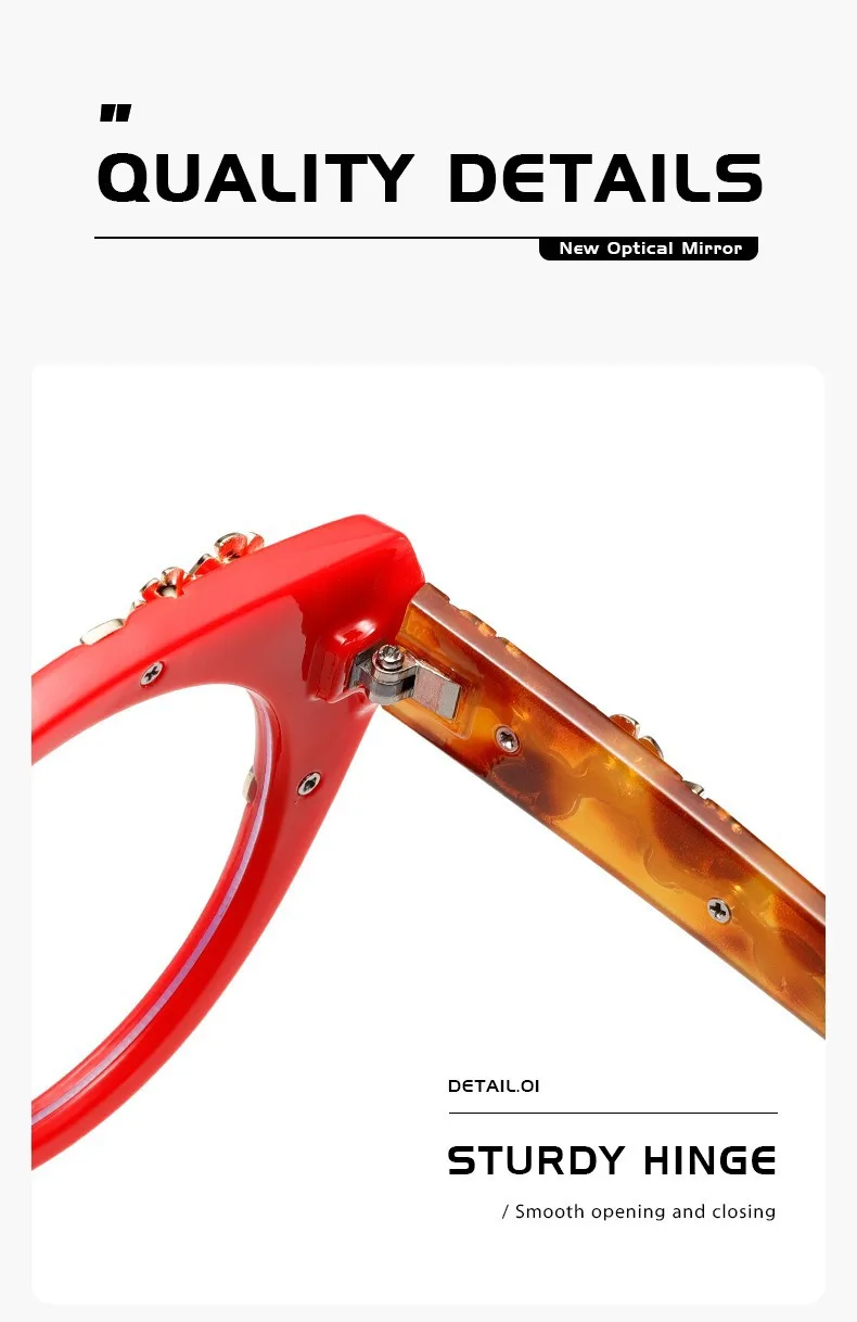 2026 Neue Damen-Lesebrille Hochwertige Lesebrille Katzenaugen-Design Modisch Vielseitig Trendige Lesebrille mit Blaulichtfilter – Detail 5