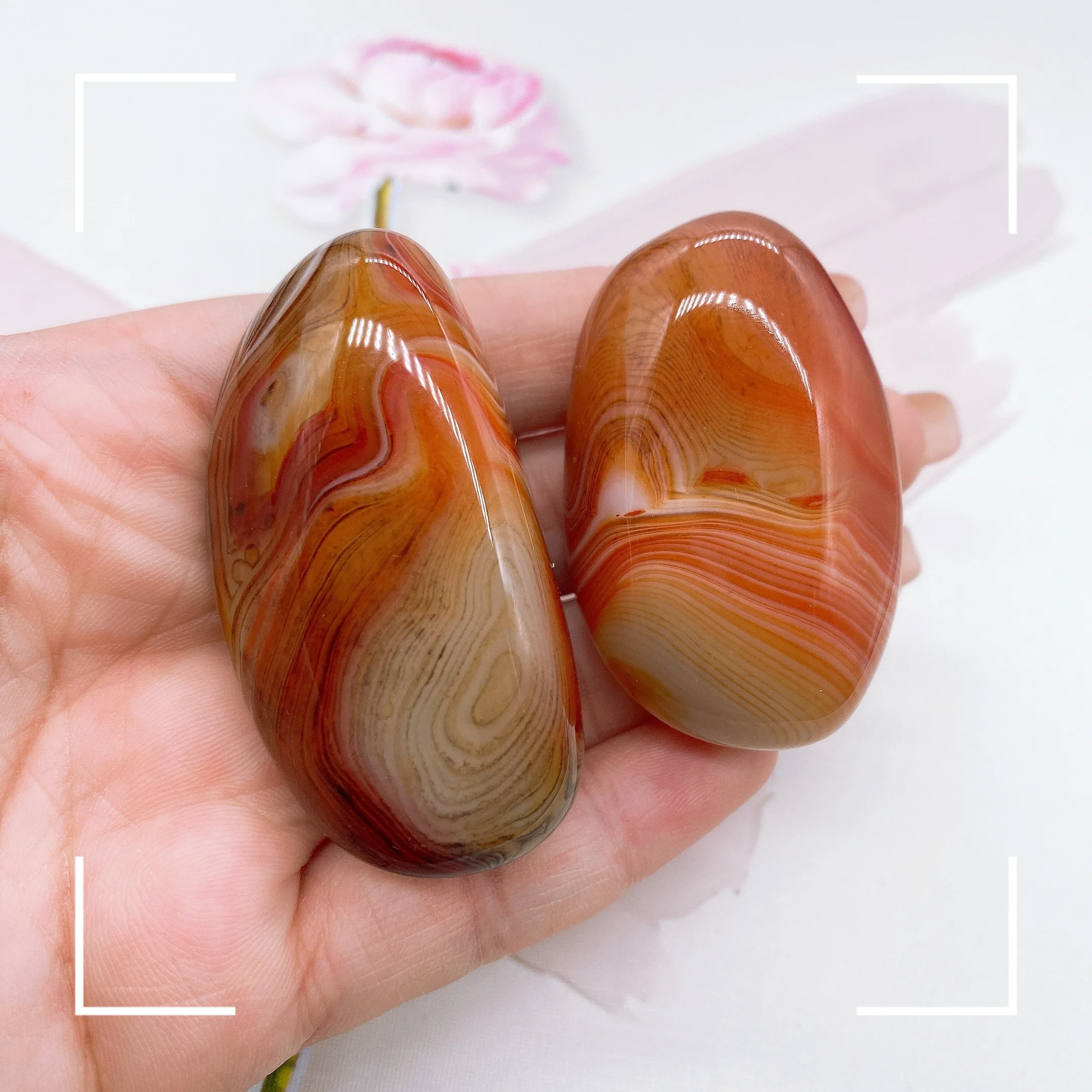 Natural Sardonyx Agate Stone Healing Crystal Mineral Specimen DIY Craft Fish Tank Decor Home Decor Ornaments