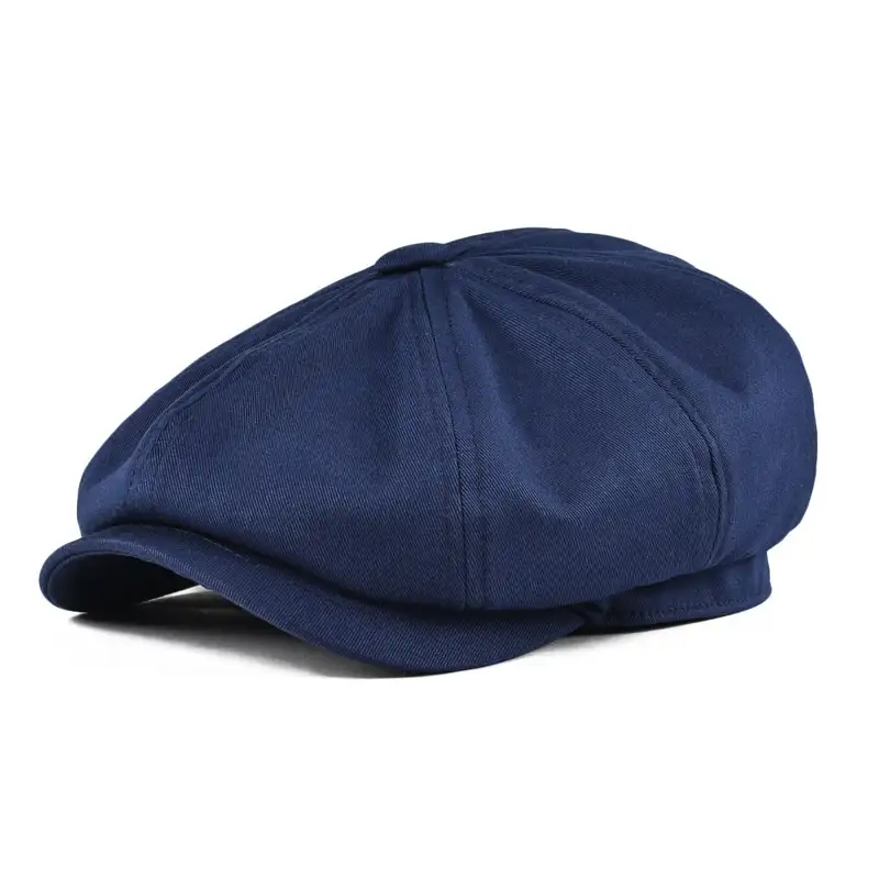 BOTVELA Newsboy Cap Men's Twill Cotton Eight Panel Hat Women's Baker Boy Caps Retro Big Large Hats Male Boina Black Beret 003 - Image 8