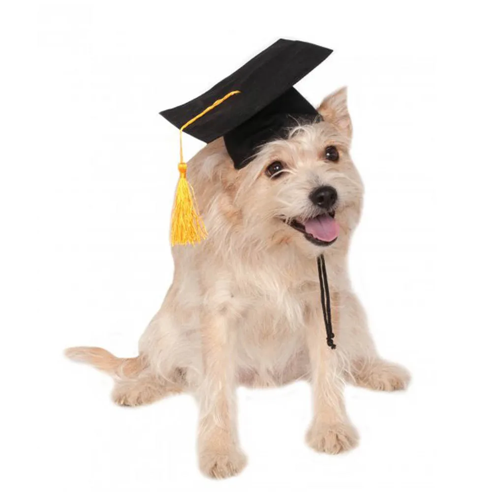 Pet Graduation Caps Dog Graduation Hats with Yellow Tassel Costumes for Dogs Cats Hat