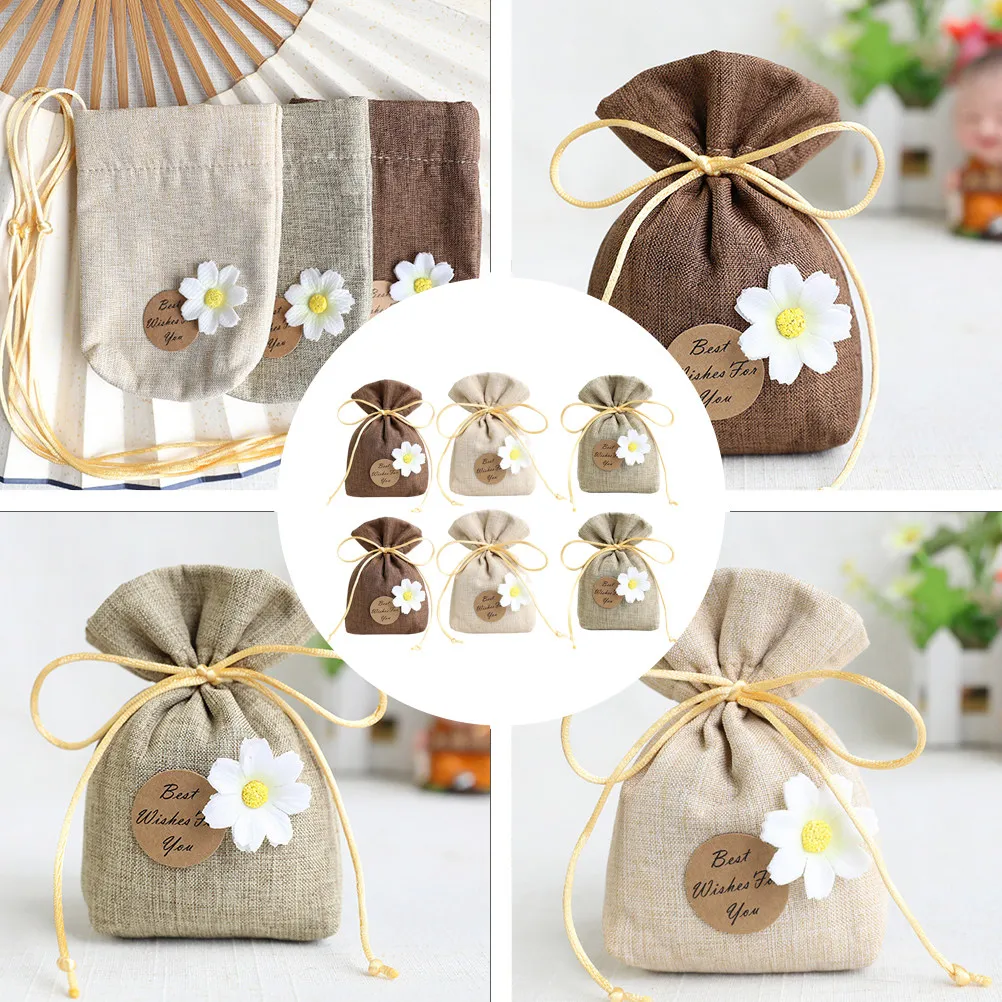 6Pcs Lavender Fragrance Sachet Bags Reusable Cotton Pouches for Wardrobe Closet Car Home Use Moth Repellent Odor Absorber