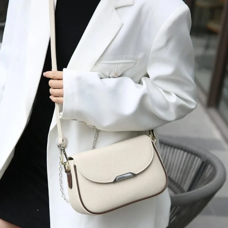 Новинка 2024, маленькая квадратная сумка из натуральной кожи для женщин, модная дамская сумка на одно плечо, женская сумка для телефона, высококачественные кошельки, сумки