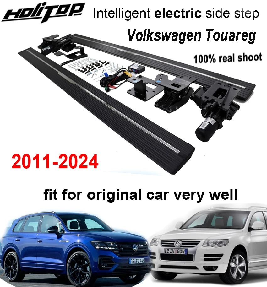 

HOT side bar nerf bar running board side pedals for Volkswagen Touareg 2010-2024 ,Intelligent scalable motor,can load 300kgs.