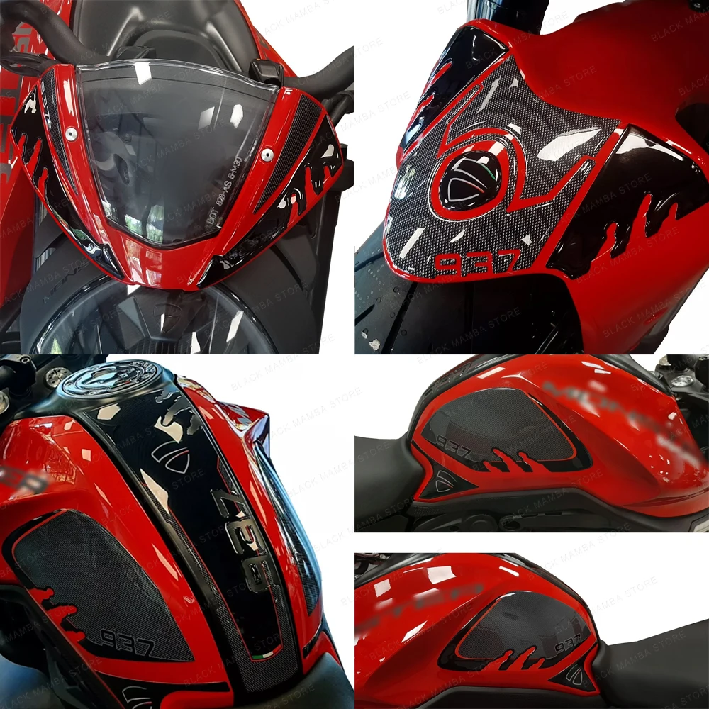 For DUCATI MONSTER 937 2021 Motorcycle Accessories 3D Epoxy Resin Tank Pad Protection Sticker