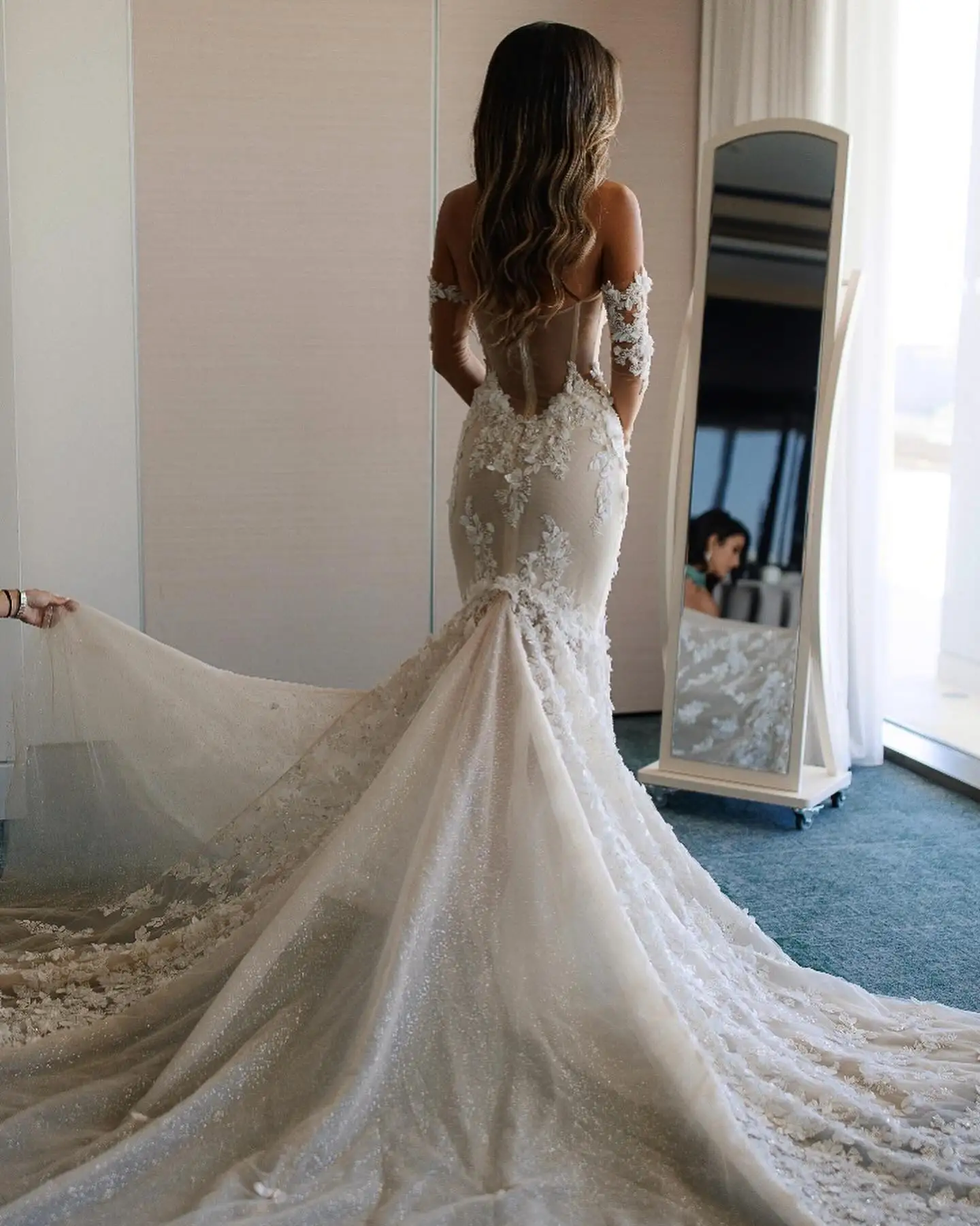 Vestido De Novia Sirena Mangas Desmontables, кружевное свадебное платье Vestidos Alta Costura 2024, Calidad, платья на заказ, роскошные Bodas