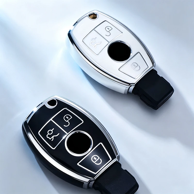 Soft TPU Car Key Case Full Cover for Mercedes Benz A B C E S Class W205 W204 W176 W251 W463 CLA GLA GLC GLK Car Accessories