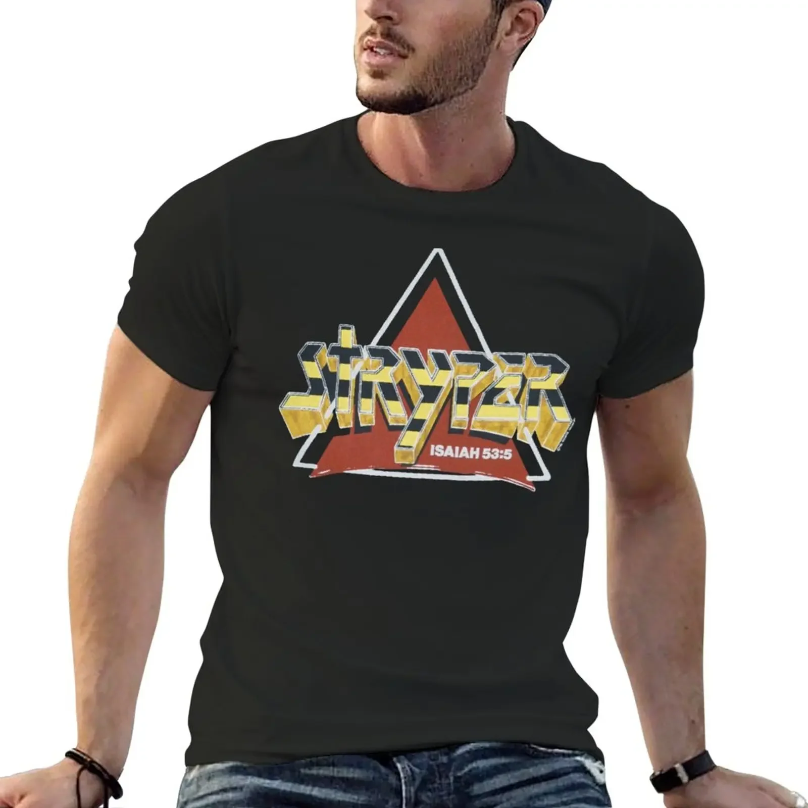 New Stryper T-Shirt aesthetic clothes Short sleeve tee summer clothes blank t shirts plain black t shirts men