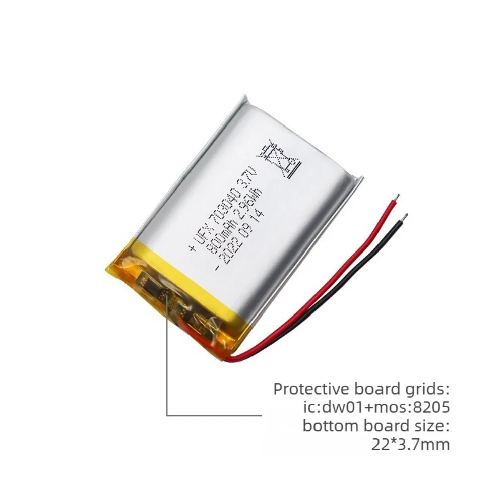 703040 3.7V 800mAh Lipo Lithium Polymer Rechargeable Battery Replacement for PSP GPS Portable Radio Bluetooth Speaker