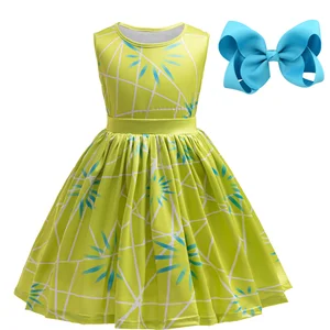 Inside Out Joy Cosplay Brauch für Kinder, Prinzessinkleid, Perücke, Haarnadel, Halloween, Karneval, Geburtstag, Glück, Mädchen, 2pcs 6 Hauptverkäufe Masha Kleid - №2