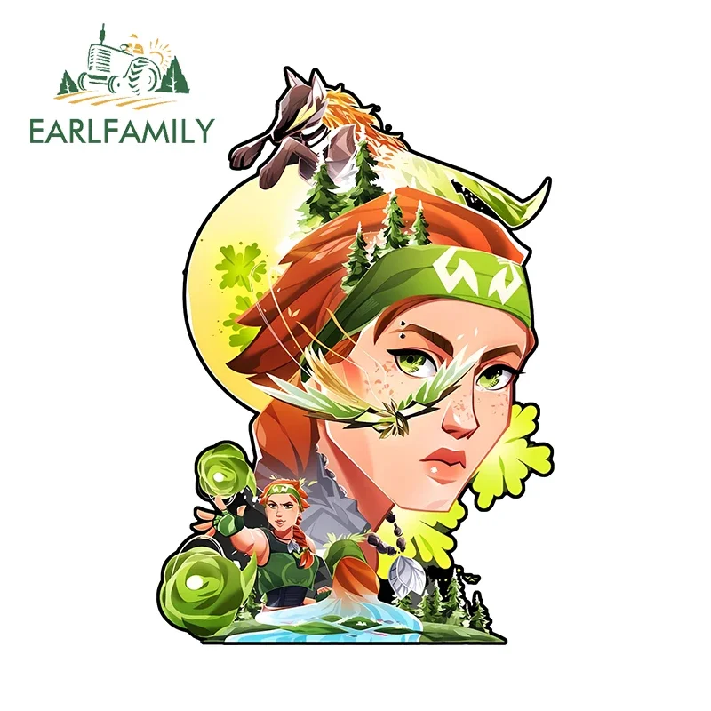 EARLFAMILY 13cm × 8.9cm Original Girl Car Stickers Personal Graffiti Design Decals Nice Waterproof Car Motorcycle Accessories