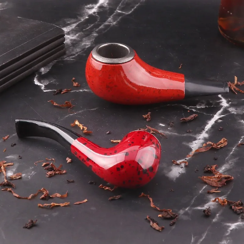 Pipa corta con forma de pierna de pollo, boquilla para fumar, hierba, tabaco, picadora de cigarros, soporte para cigarrillos