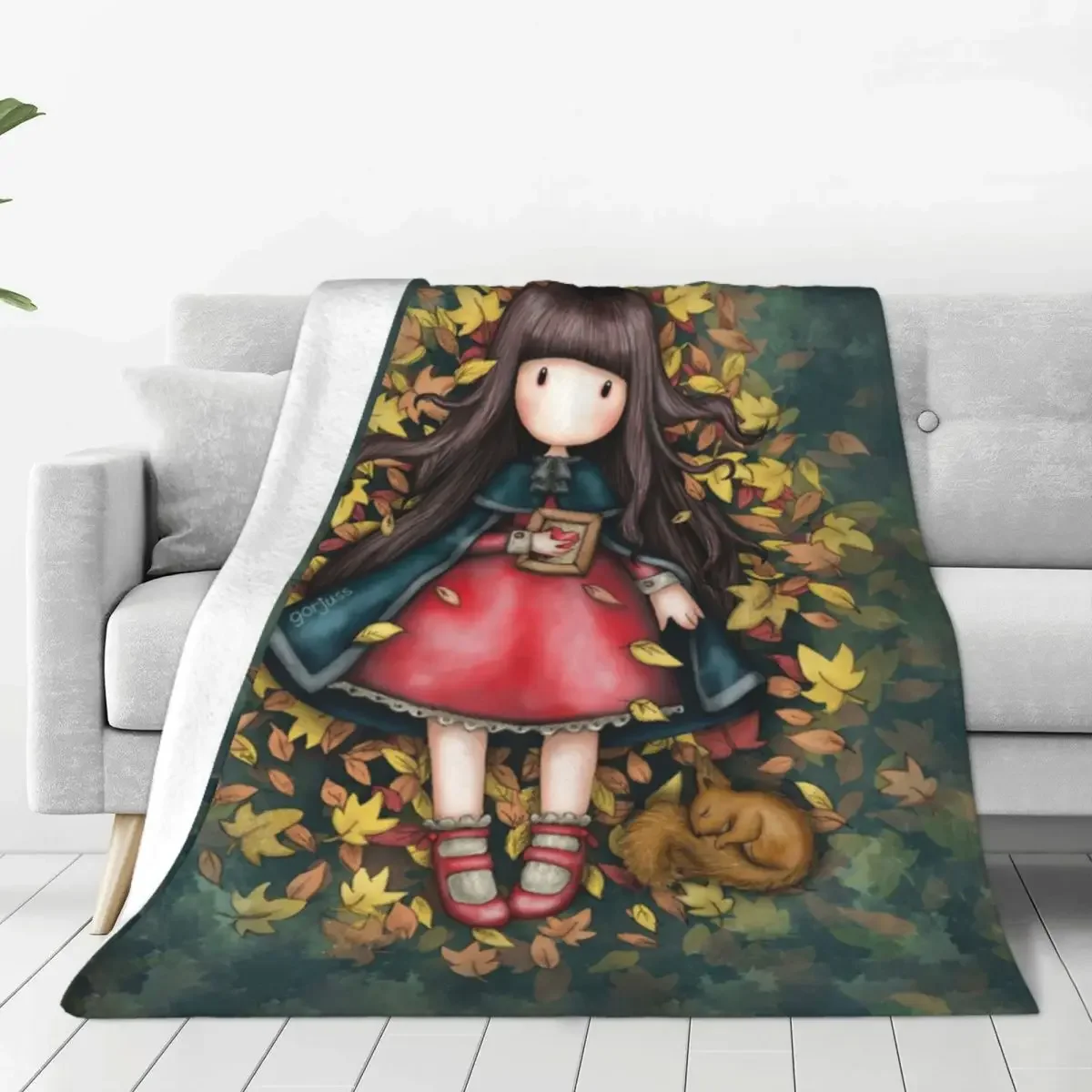 Cute Santoro Gorjuss Doll Merch Blanket Fleece Print Sofa Art Cute Cartoon Throw Blankets Cozy Super Warm for Office Rug Piece