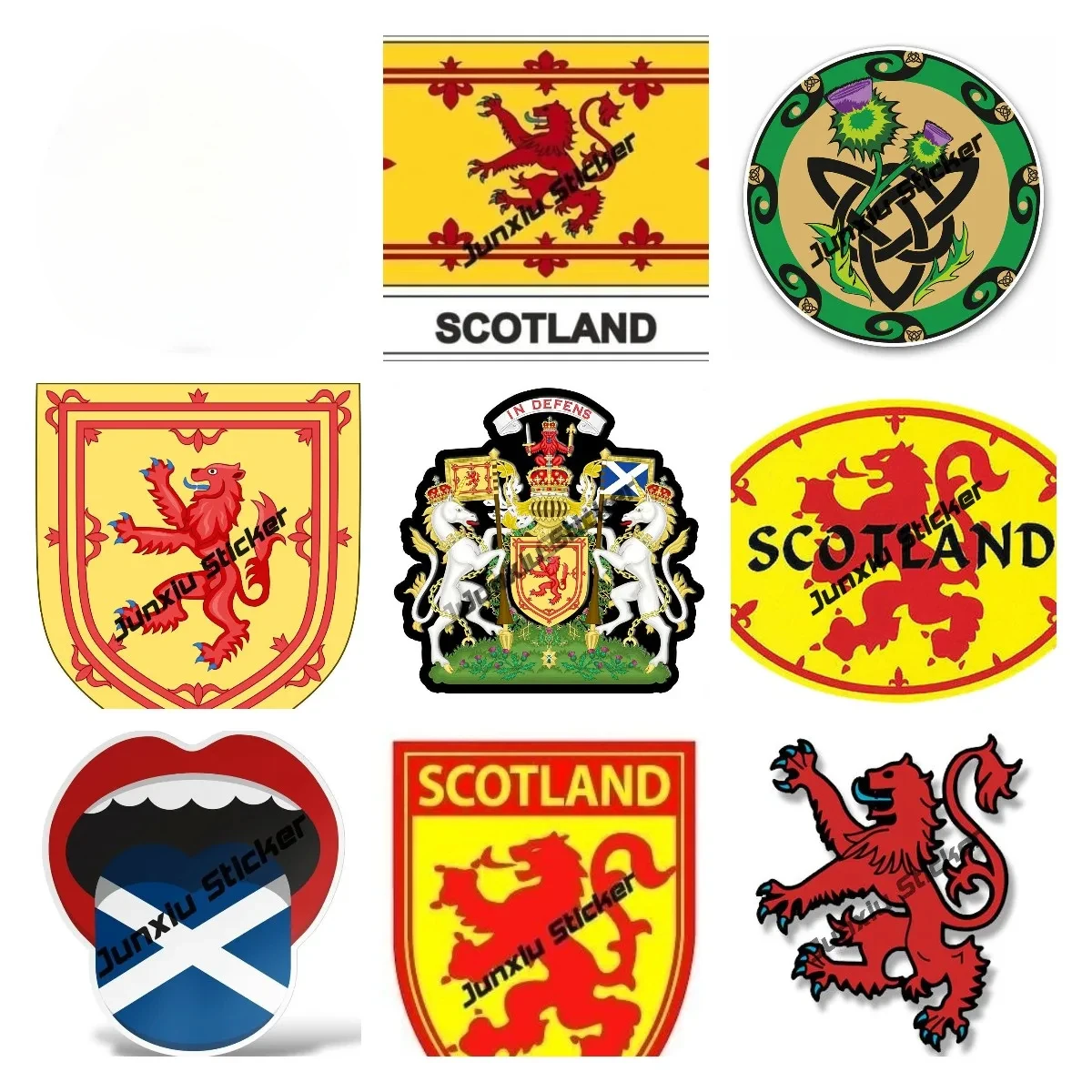 

Scotland Red Lion Shaped Rampart Sticker Scottish Logo Insignia National Emblem Sticker for Car Bicycle Motorcycle Accessories