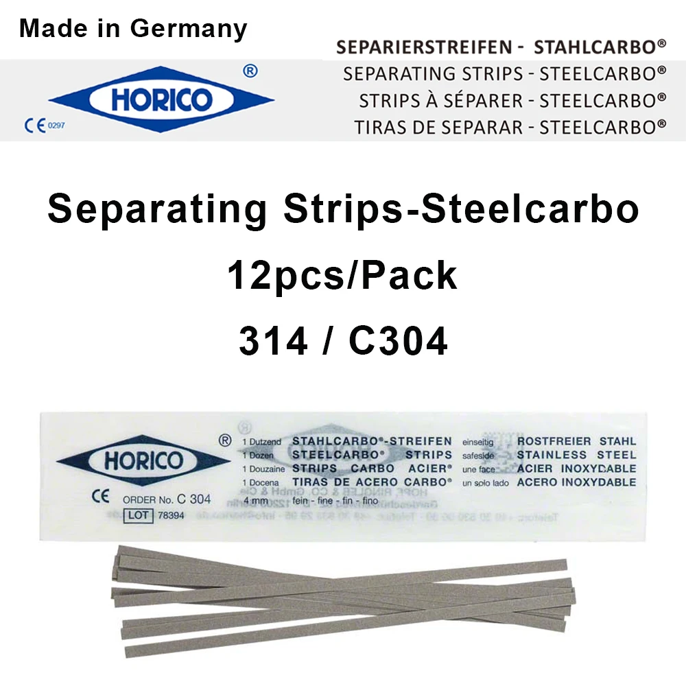 Horico Dental Strips For Polishing Teeth Interproximal Steelcarbo 4MM FIN Separation Ribbon Saw Abrasive Polisher Dentistry Tool