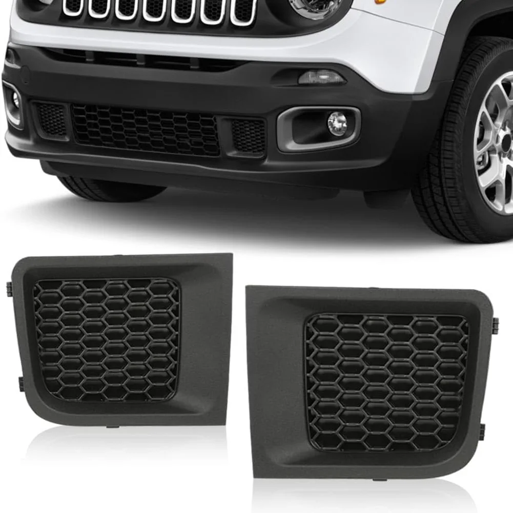 Left Right Front Lower Bumper Grille for Jeep For Renegade 2015 2016 2017 2018 One Pair Replacement with OE 5XB62LXHAA - view 5