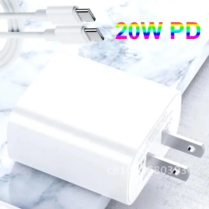 

Зарядное устройство PD 20 Вт с вилкой Стандарта ЕС/США для iPhone 12, USB C PD, кабель для быстрой зарядки для iPhone 12 pro, mini 11, Samsung S20 Ultra S30
