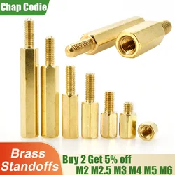 Male Female Brass Motherboard Standoffs Hex Column PCB Board Pillars Rack Stud Spacing Screws Bolts Spacers M2 M2.5 M3 M4 M5 M6