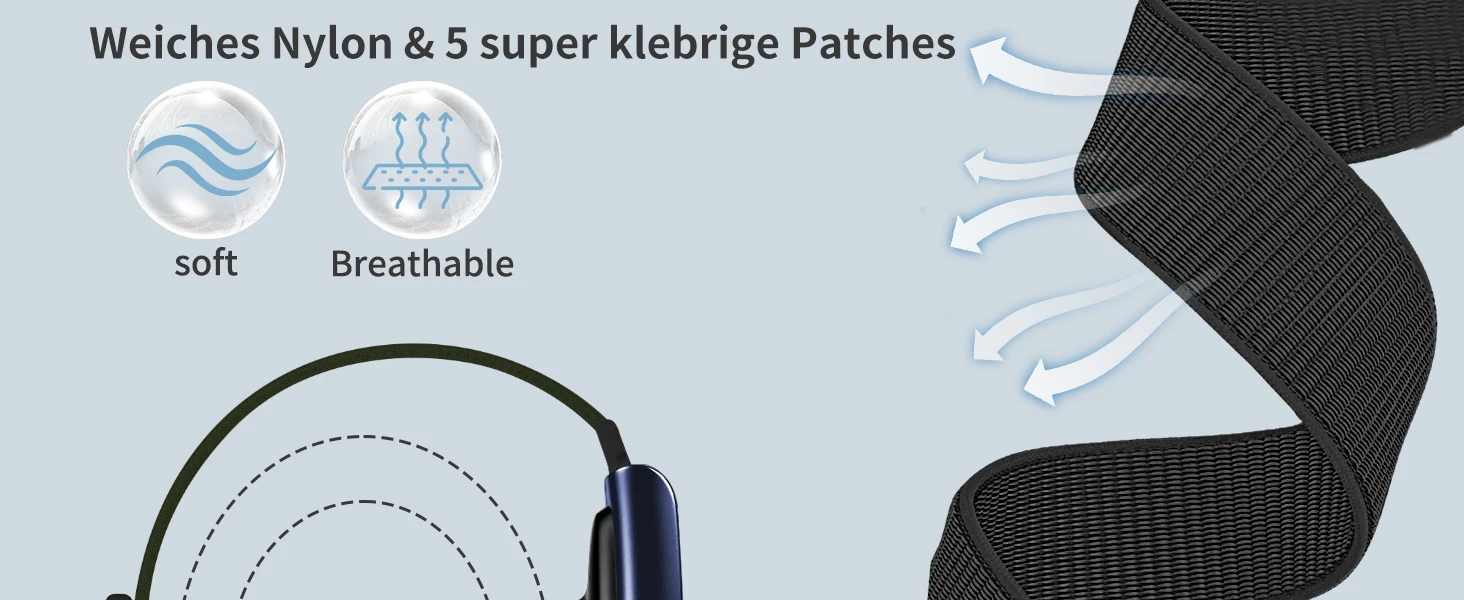 22 mm Nylon-Sport-Knöchel-/Armband, kompatibel mit Amazfit Helio Strap, elastisches geflochtenes Bizepsband als Ersatz für Garmin Venu 3/Ve – Detail 3