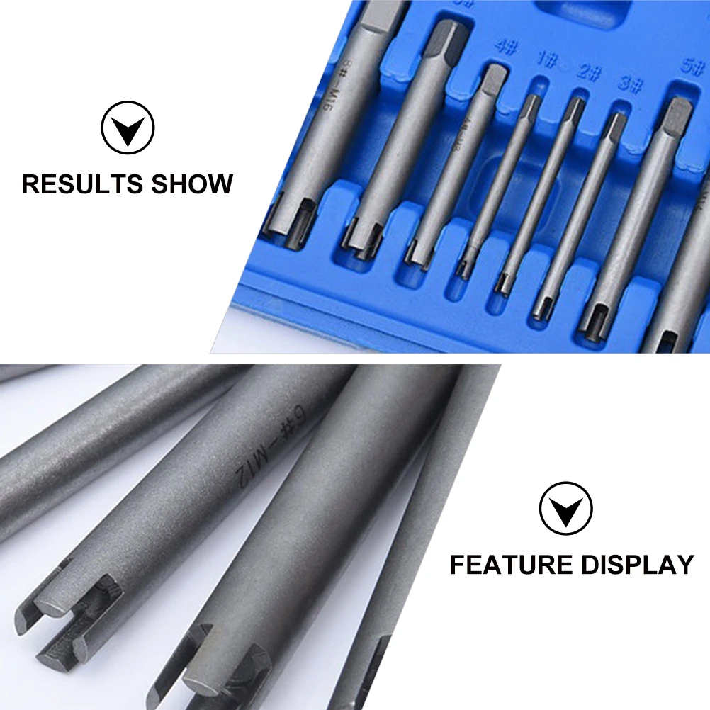 

10Pcs Alloy Screw Extractors Damaged Bolt Removers Durable for Stripped Rusted Broken Corroded Taps Quality Tested