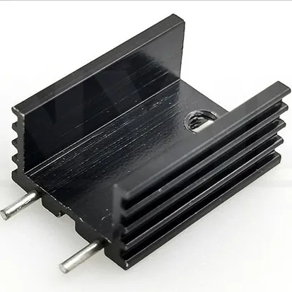 

500pcs Aluminum Heatsink Double-pin 15*10*20mm TO220 Black Color YK20 TO-220 Transistor Heatsink