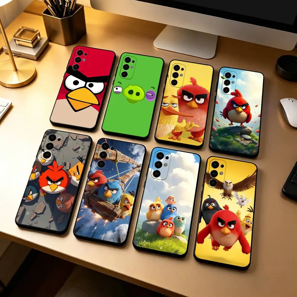 A-Angry B-Birds GAME  Phone Case Black Silicone Soft For Samsung S25,S24,S21,S22,S23,S30,Ultra,S20,Plus,Fe,Lite