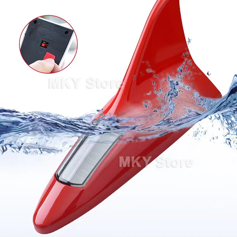Universal LED Light Car Shark Fin Antenna with Solar Energy Auto Radio Signal Aerials Roof Antennas Driving Safety Warning Light