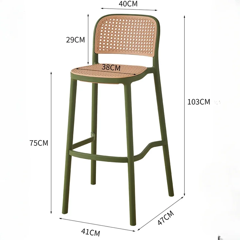مطعم مريح على الطراز الإيطالي كراسي بار مصمم لغرفة المعيشة كراسي بار بلاستيكية أثاث منزلي حديث Banqueta HBBC