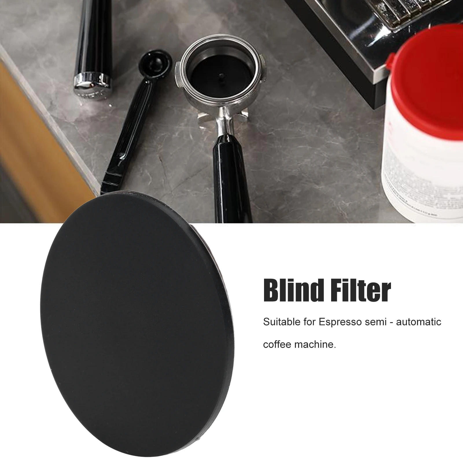 Backflush Filter Backflush Disk Blind Filter Rubber Backflush Disk for Semi-Automatic Coffee Machine Portafilter Cleaning Tool