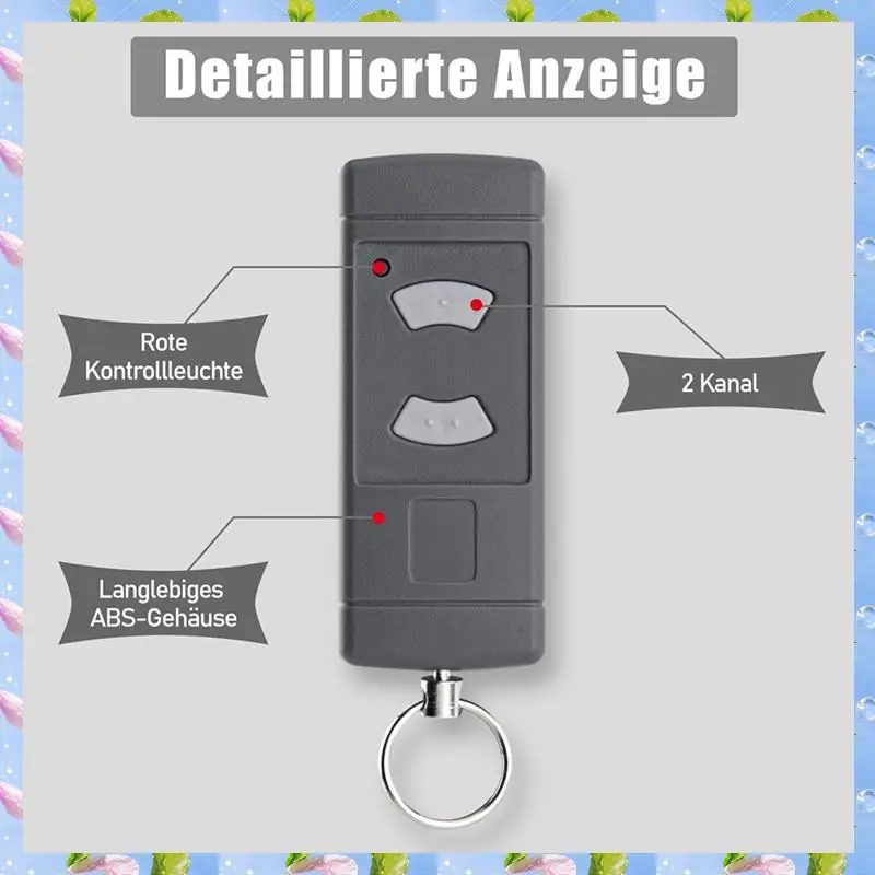 

Smartwave-2-Pack ручной передатчик для гаражных ворот для Hormann HSE2-40 40,685 МГц, пульт дистанционного управления для гаража, 2 упаковки гаражных ворот Manua