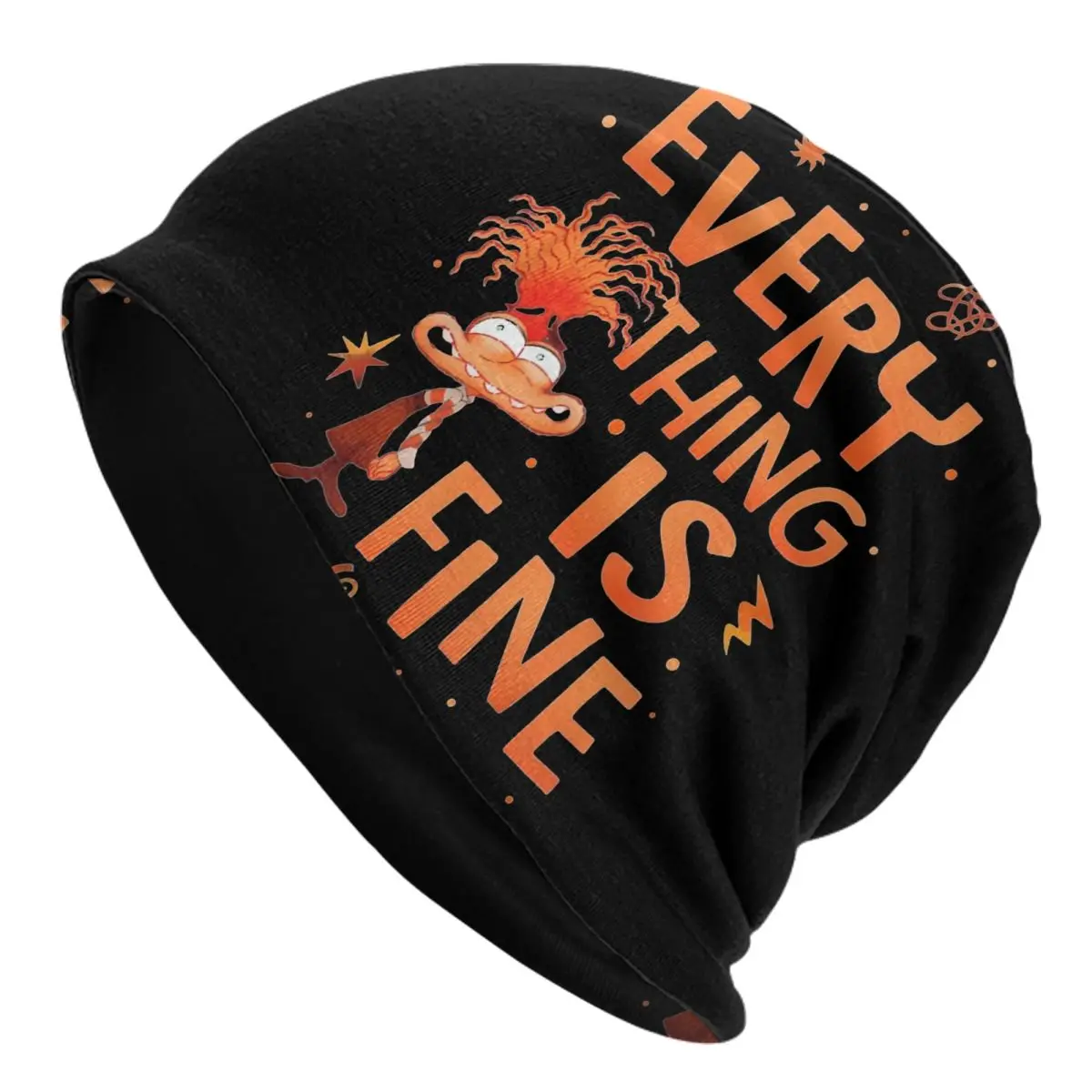 

Everything Is Fine Anxiety Inside Out Caps Cartoon Fashion Unisex Outdoor Skullies Beanies Hats Spring Warm Bonnet Knitting Hats